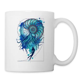 Ozeanische Gelassenheitstauchkunst - Tasse - Weiß - Rechts