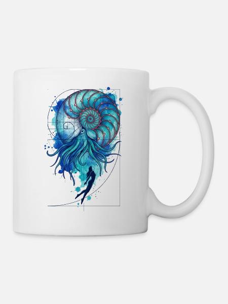 Ozeanische Gelassenheitstauchkunst - Tasse - Weiß