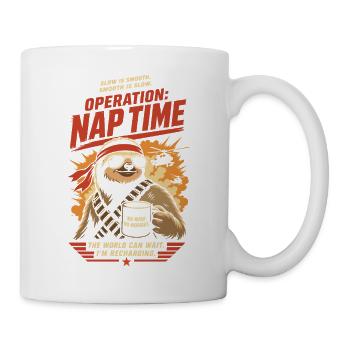 Operation Nap Time – Entspannter Spruch für Schläf - Tasse - Weiß - Rechts