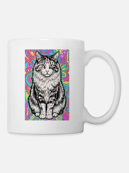 Katze - Tasse - Weiß