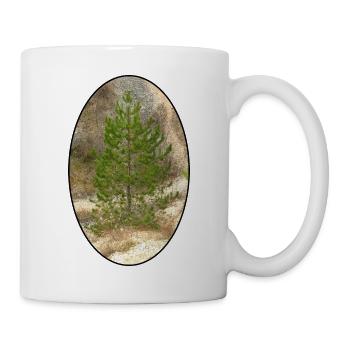 Vintage Grüne Kiefer - Tasse - Weiß - Rechts
