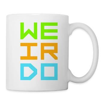 Weirdo Komischer Verrückter Lustiger Spruch Logo - Tasse - Weiß - Rechts