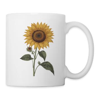 Sonnenblume – Botanical Vintage - Tasse - Weiß - Rechts