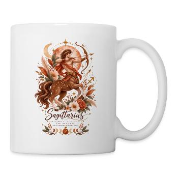Schütze Tierkreis Terrakotta Botanische Astrologie - Tasse - Weiß - Rechts