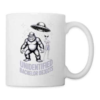 Unbekannte Junggesellenobjekte – Alien und Bigfoot. - Tasse - Weiß - Rechts