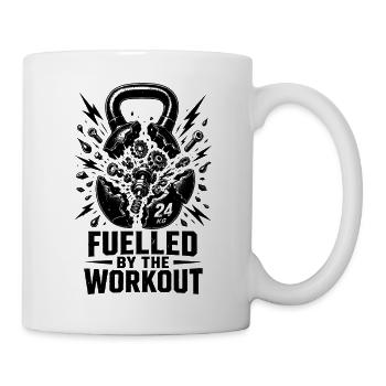 Backprint: Gym Workout Sport, Muskelaufbau, - Tasse - Weiß - Rechts
