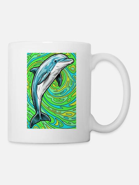 Delfin - Tasse - Weiß
