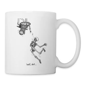 Skelett Basketball | Halloween Sport Humor - Tasse - Weiß - Rechts