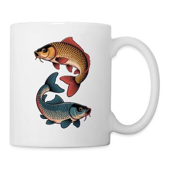 Karpfen Angeln - Tasse - Weiß - Rechts