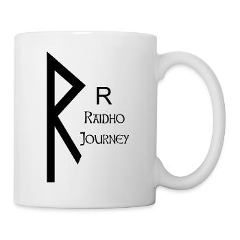 Raidho Rune Reise komplett Schwarz – Wikinger - Tasse - Weiß - Rechts
