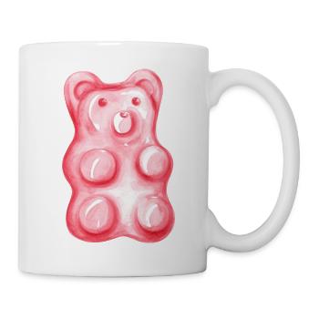 Gummibärchen rosa Aquarell - Tasse - Weiß - Rechts