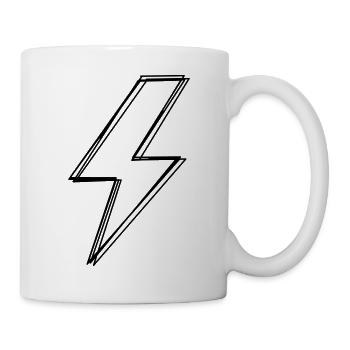 Blitz handgezeichnet - Tasse - Weiß - Rechts