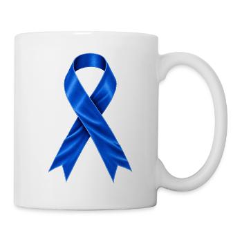 Autismus Awareness – Blaue Schleife - Tasse - Weiß - Rechts