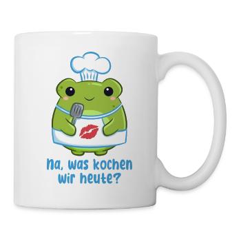 Kochfrosch Küchenchef - Na, was kochen wir heute? - Tasse - Weiß - Rechts