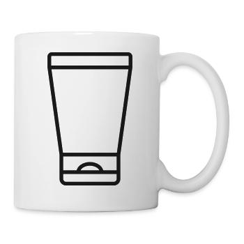 Cream Tube Line Icon - Tasse - Weiß - Rechts