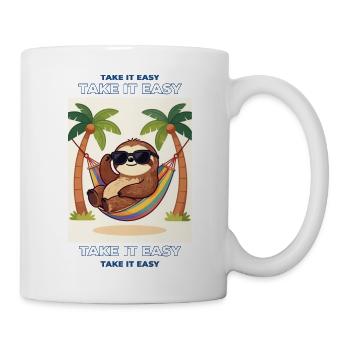 Südsee-Schlafsloth in Hängematte - Tasse - Weiß - Rechts