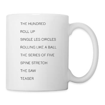 Der Hundert-Teaser – Liste der Übungen - Tasse - Weiß - Rechts