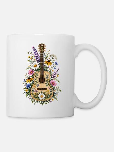 Botanische Wildblumen Wildblume - Tasse - Weiß