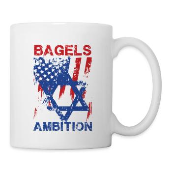 Powered By Bagels And Ambition American Pride - Tasse - Weiß - Rechts