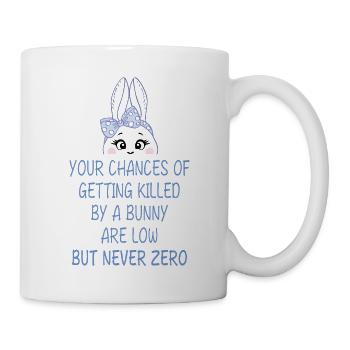 Humorvoller Bunny-Warnhinweis - Tasse - Weiß - Rechts