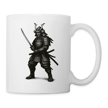 Samurai-Krieger in schwerer Rüstung - Tasse - Weiß - Rechts