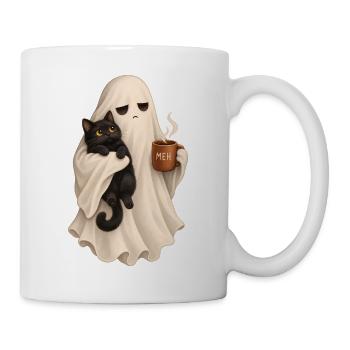 Meh Geist mit Katze - Tasse - Weiß - Rechts