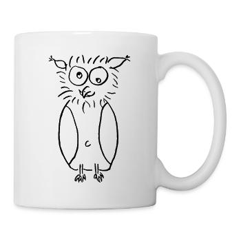 Eule  - Tasse - Weiß - Rechts
