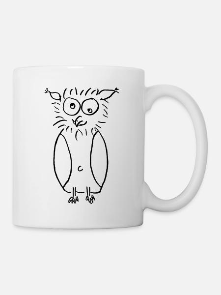 Eule  - Tasse - Weiß