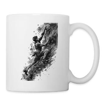 Evolution Bouldern – Cooles Kletterer Outfit - Tasse - Weiß - Rechts