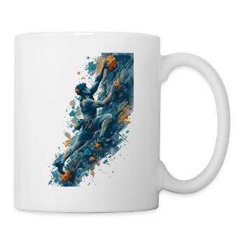 Evolution Bouldern – Cooles Kletterer Outfit - Tasse - Weiß - Rechts