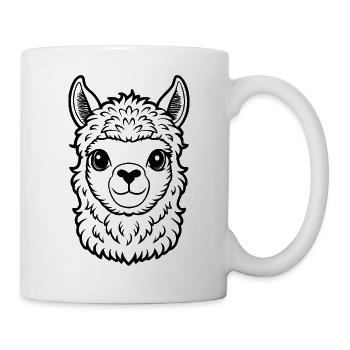 Alpaka - Tasse - Weiß - Rechts