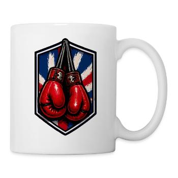 Union Jack Schild Boxhandschuhe - Tasse - Weiß - Rechts
