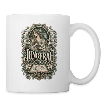 Jungfrau – Stilvoll, klug & bodenständig - Tasse - Weiß - Rechts