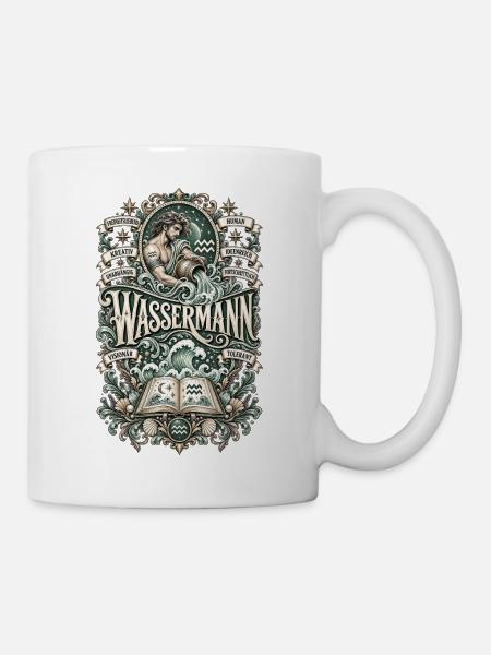 Wassermann – Frei, kreativ & visionär - Tasse - Weiß
