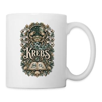 Sternzeichen Krebs – Sensibel & Loyal - Tasse - Weiß - Rechts