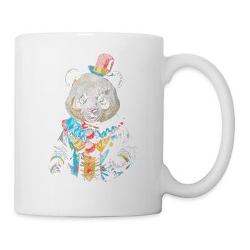 Clown-Panda - Tasse - Weiß - Rechts