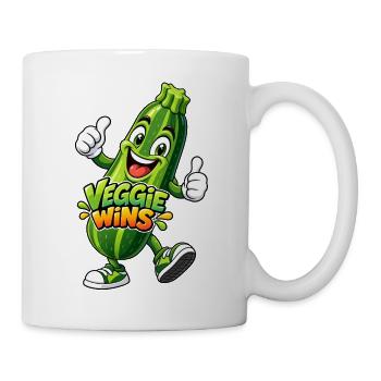 Veggie Wins Zucchini - Tasse - Weiß - Rechts
