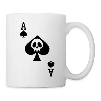 Pik-Schädel - Tasse - Weiß - Rechts