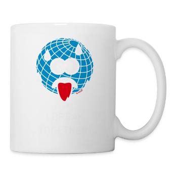 Emoticon Erde, I Break Together, Klimawandel NEG3C - Tasse - Weiß - Rechts