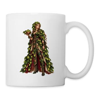 Blätterglanz Göttin im Blattenkleid - Tasse - Weiß - Rechts