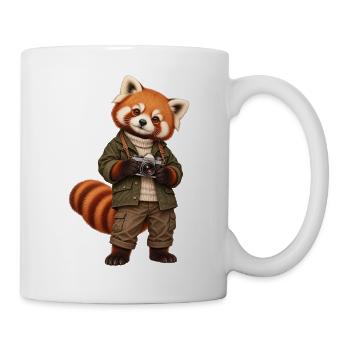 Red Panda Fotograf mit Kamera - Tasse - Weiß - Rechts