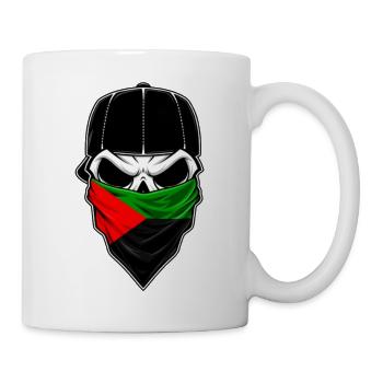 Stilisierter Martinique-Bandana-Schädel - Tasse - Weiß - Rechts