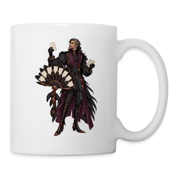 Kartenmagier im finsteren Mantel - Tasse - Weiß - Rechts