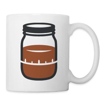 Sauerteig Einmachglas Icon - Tasse - Weiß - Rechts