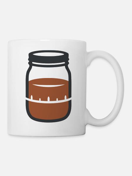 Sauerteig Einmachglas Icon - Tasse - Weiß