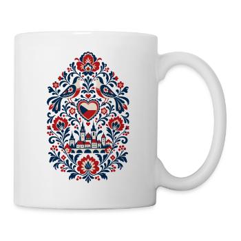 Tschechien | Prag & böhmische Volkskunst - Tasse - Weiß - Rechts