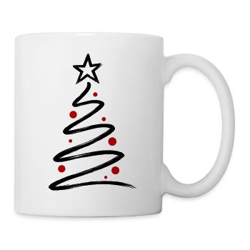 Minimal Christmas Tree 🎄 - Tasse - Weiß - Rechts