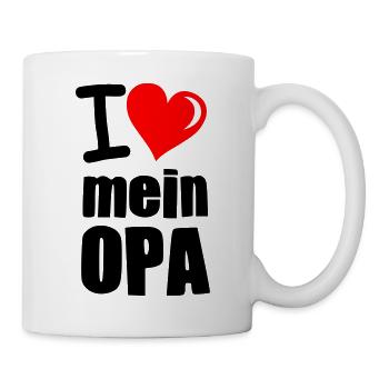 I Love mein Opa - Tasse - Weiß - Rechts