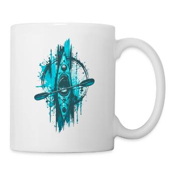 Kajak Paddeln – Kajakfahren Wassersport - Tasse - Weiß - Rechts