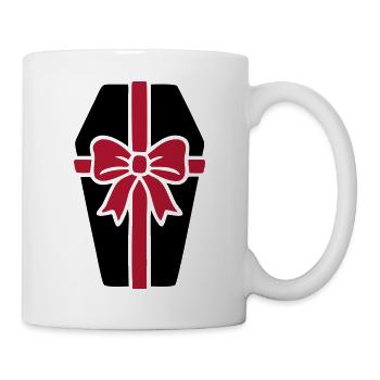 Sarg Geschenkbox Schleife Icon - Tasse - Weiß - Rechts